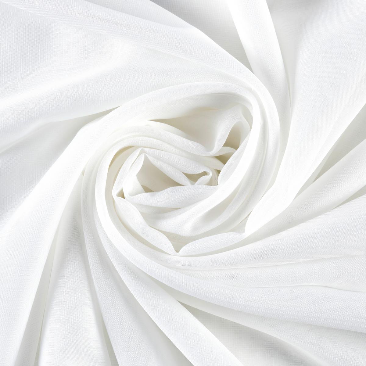 Kombivorhang Leo in Transparent, 2 Stk. - Weiss, Konventionell, Textil (140/255cm) - Premium Living