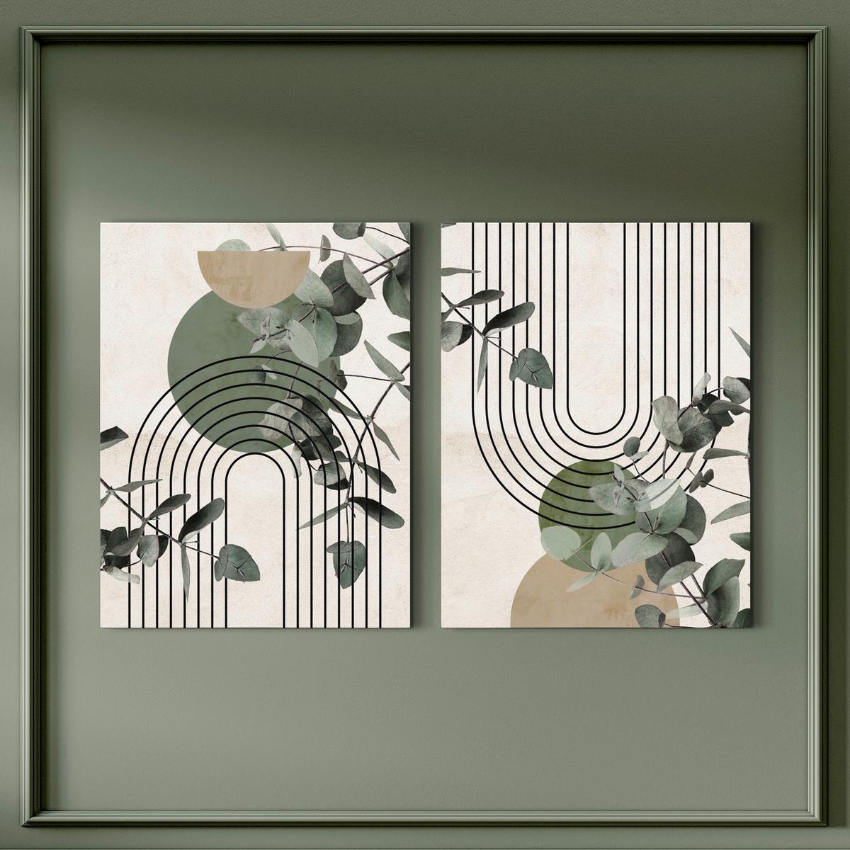 Bilderset CA Multicolor - Multicolor, Basics, Holz/Textil (2x32/42cm)