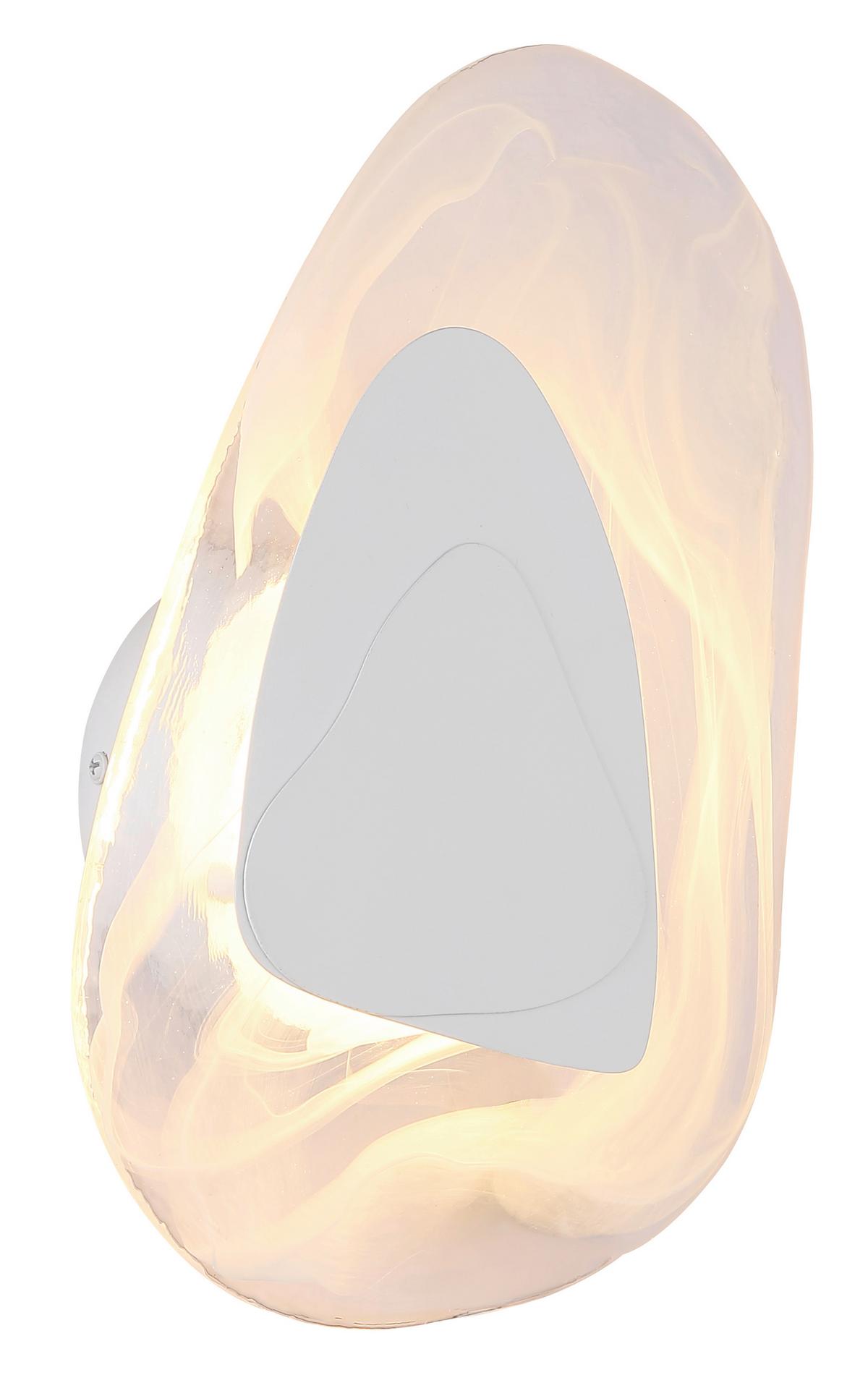 LED-WANDLEUCHTE 78411W DORSEY - Klar/Weiss, Design, Glas/Metall (20,3/31,5cm) - Globo