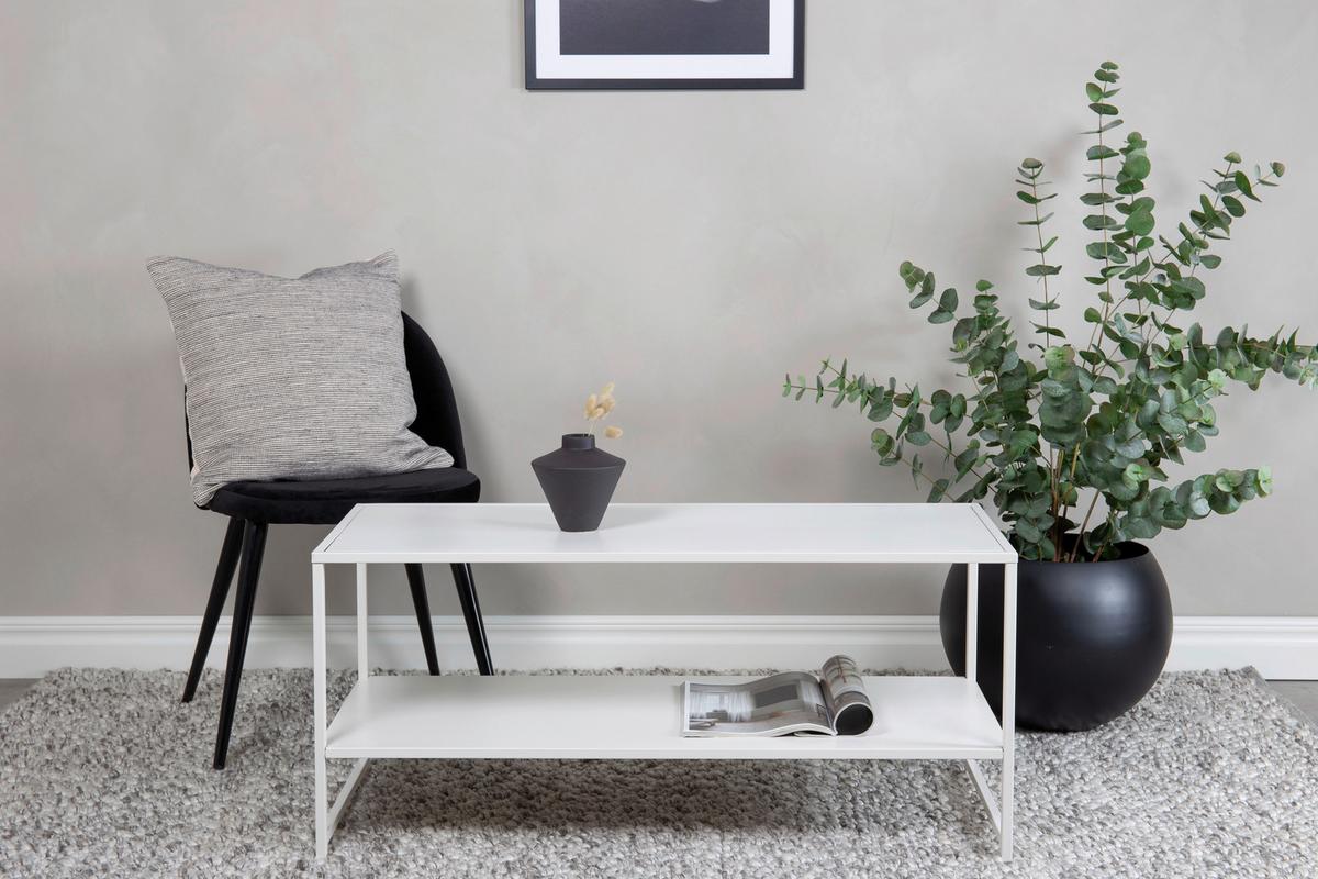 COUCHTISCH STAAL - Weiß, Design, Metall (102/43/45cm) - Livetastic