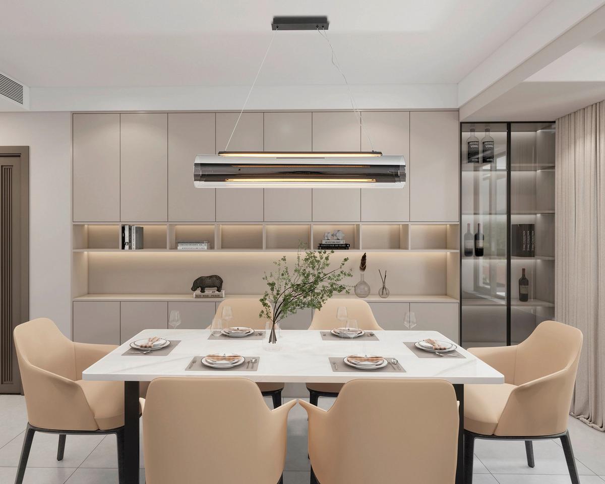 LAMPA WISZĄCA LED LUMOS - czarny/kolor chromowy, Design, tworzywo sztuczne/metal (100/16/169,5cm) - Dieter Knoll