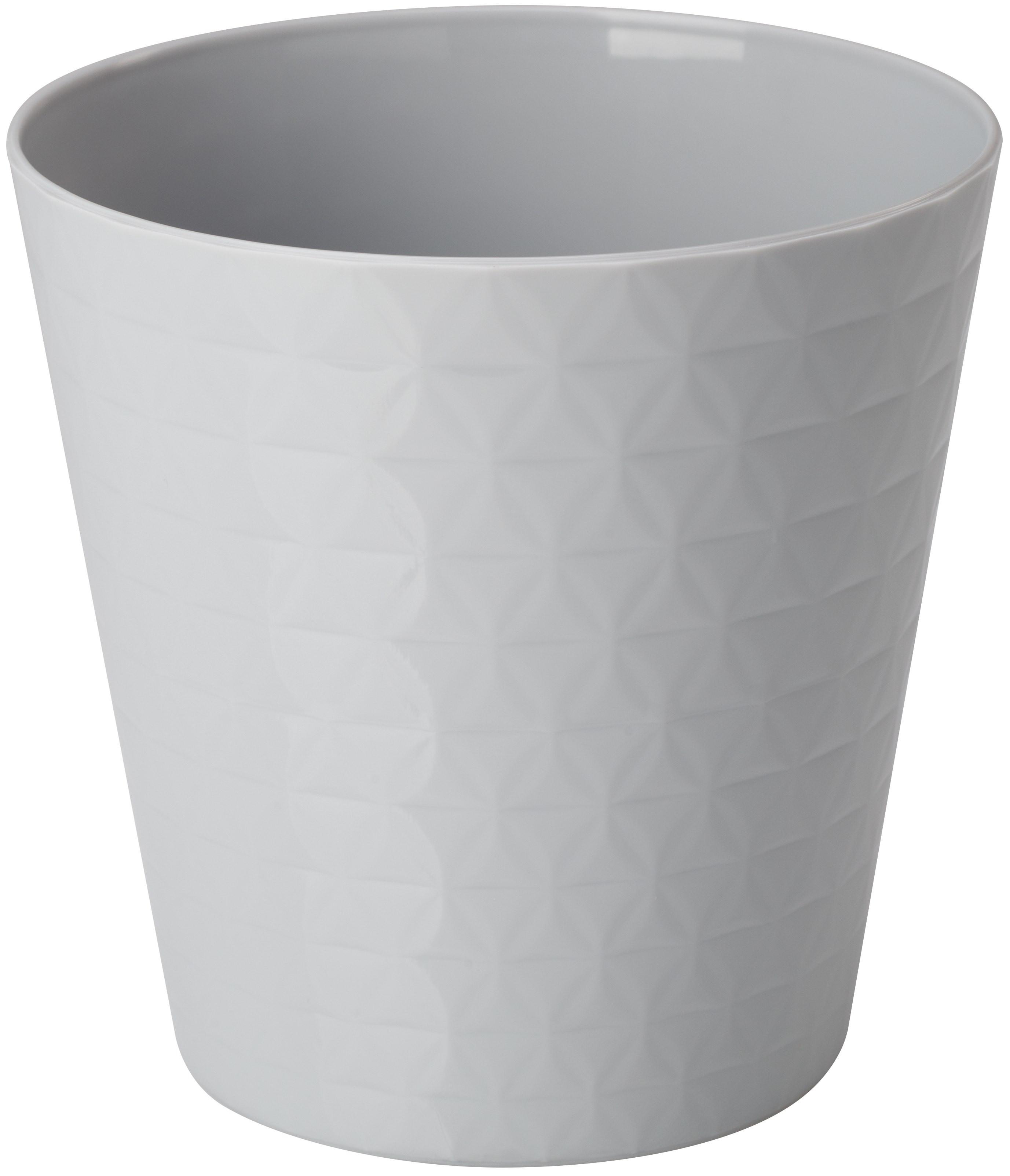 Übertopf Brilliant 13 Grau - Grau, KONVENTIONELL, Kunststoff (13/13cm) - Mömax