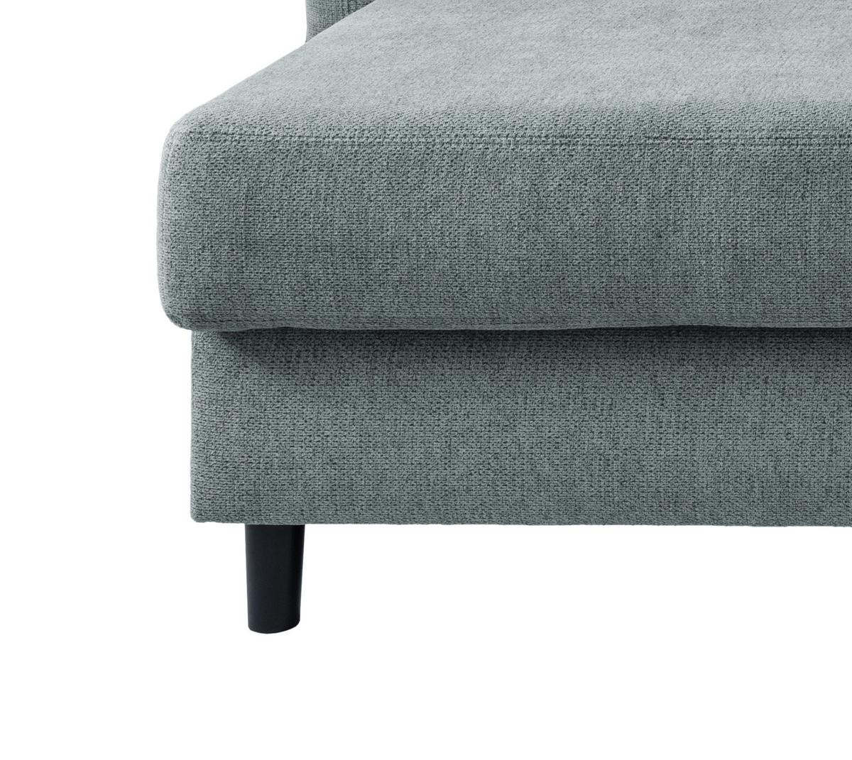 Wohnlandschaft Brizzini Mintgrau Chenille - Mintgrau/Blau, MODERN, Holz/Textil (176/250-280cm) - Livetastic