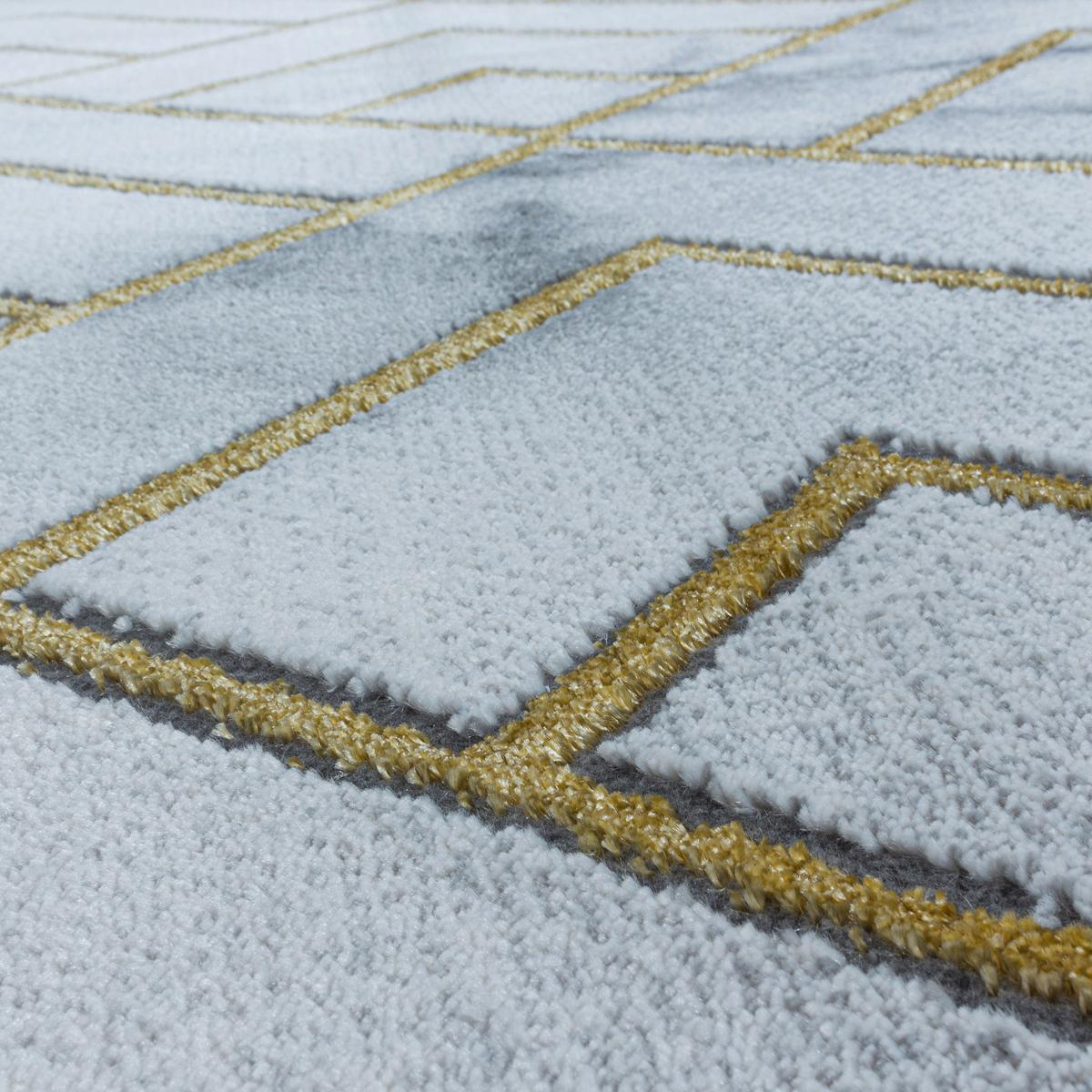 Webteppich Naxos Goldfarben ca. 140x200cm - Goldfarben, Design, Textil (140/200cm)