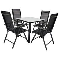 Vrtna Garnitura Gardenson, Antracit, 5-Delno - antracit, Basics, kovina/steklo - Gardenson