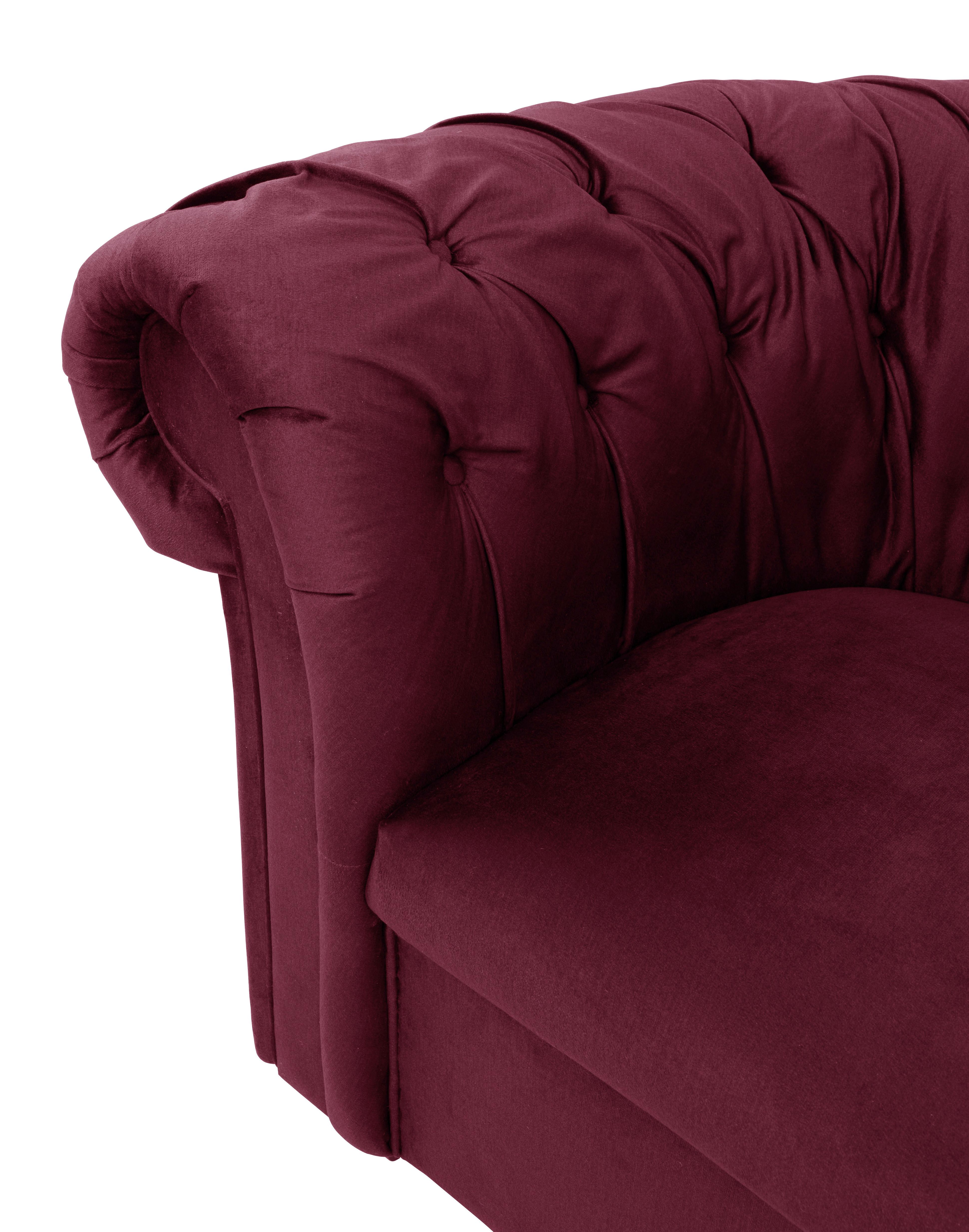 FOTOLIU CHESTERFIELD CUPIDO - roșu, Design, textil (114/78/91cm) - Mömax