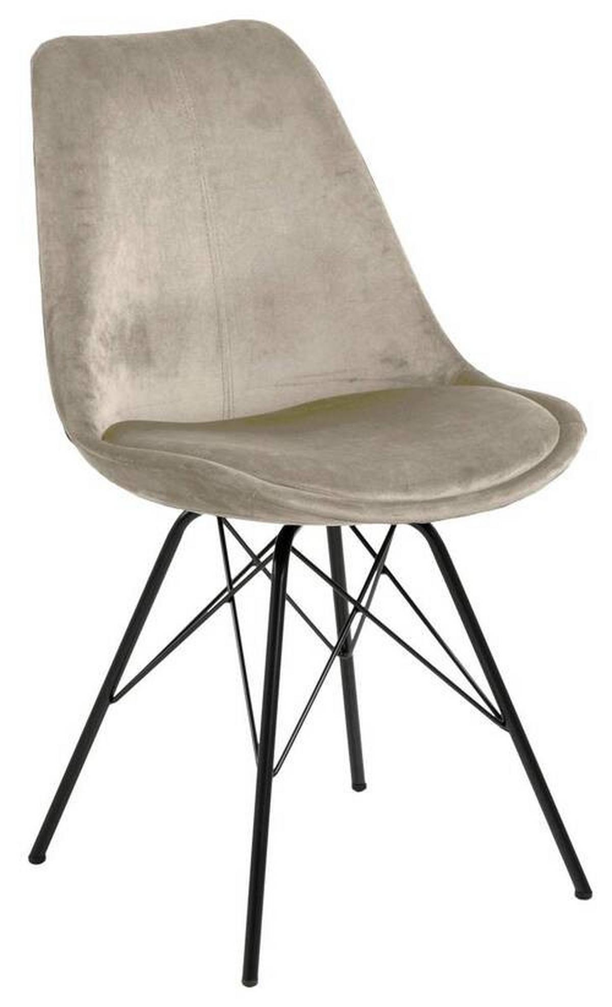 KRZESŁO ERIS - czarny/kolor piaskowy, Trend, metal/tkanina (48,5/85,5/54cm) - Carryhome