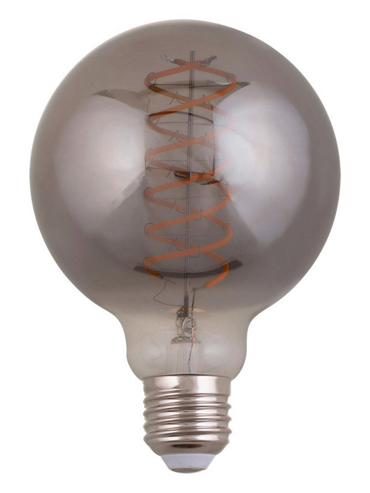 Led-sijalka 11406fs, E27, 8,5 W, Srebrna - srebrne barve, kovina/steklo (9,5/13,8cm) - Globo