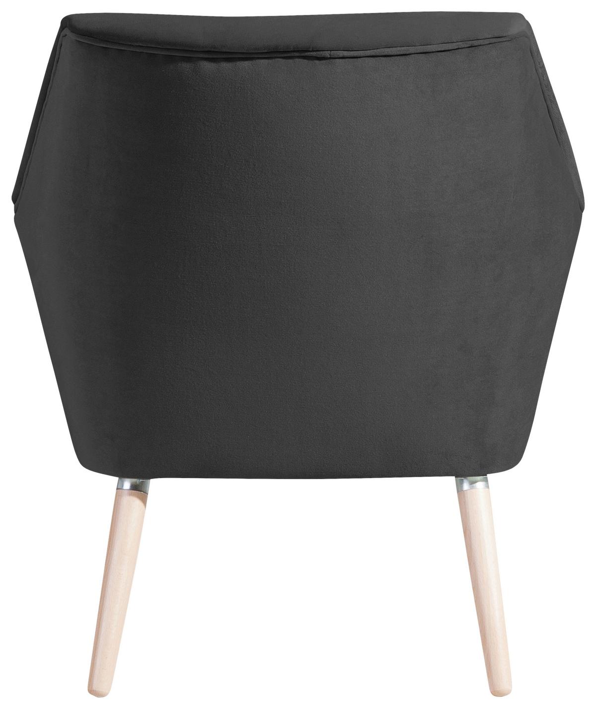 SESSEL ALEGRO - Anthrazit/Buchefarben, Design, Holz/Textil (67/81/71cm) - Max Winzer