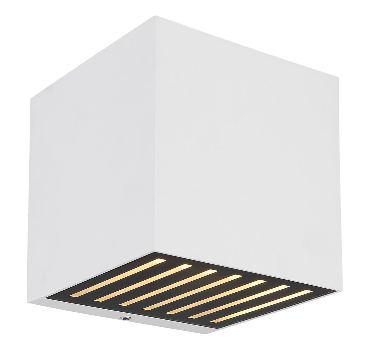 LED-AUSSENLEUCHTE 34156W - Klar/Weiss, Basics, Glas/Metall (10/10/10cm) - Globo