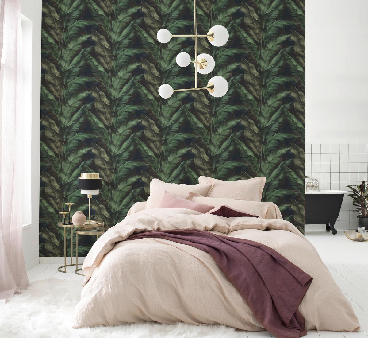 Tapete Rio Dunkelgrün - Dunkelgrün, Natur, Textil (600/53cm) - Tesa