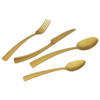 Besteckset Style in Goldfarben 16-teilig - Goldfarben, Modern, Metall - Premium Living