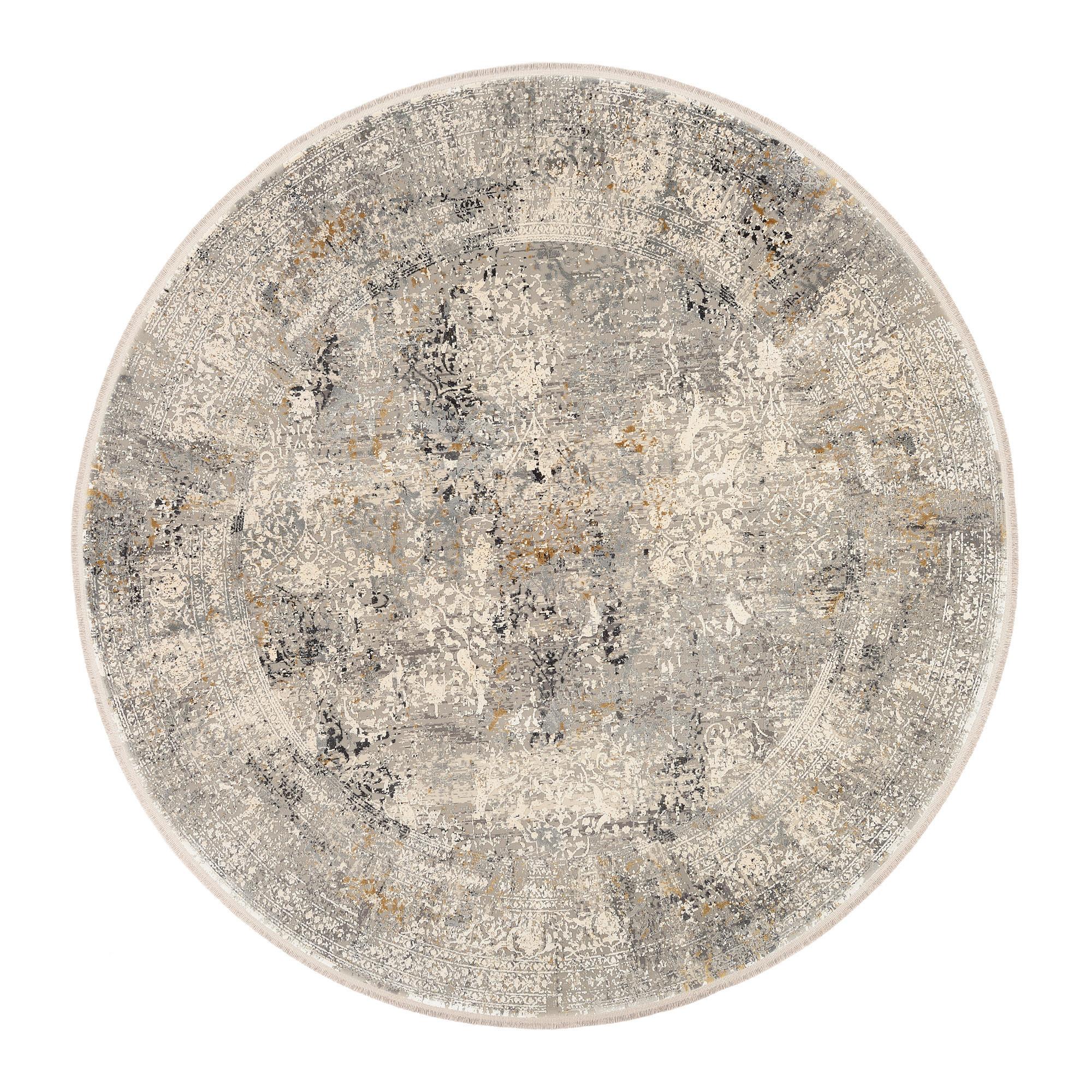 Webteppich Avignon Multicolor Ø ca. 200cm - Dunkelgrau/Hellgrau, Design, Textil (200cm) - Dieter Knoll