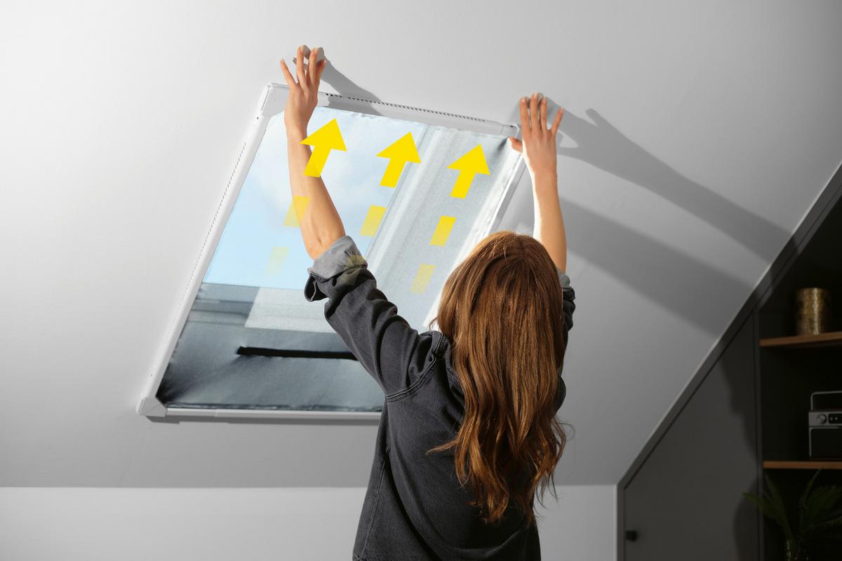 Mückenschutzvorhang Dachfenster Weiß ca. 100x160cm - Weiß, Kunststoff/Textil (100/160cm)