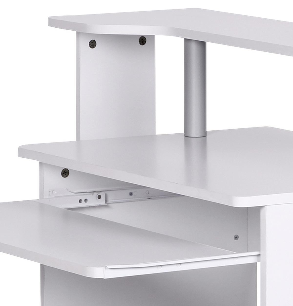 Računalniška Miza Computertisch - bela, Konvencionalno, leseni material (94/48,5/90,5cm) - MID.YOU