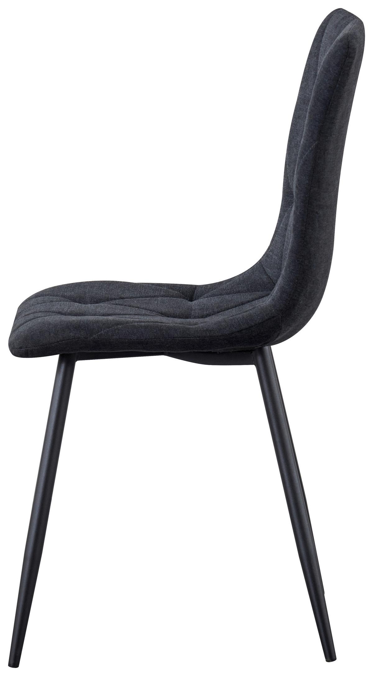 Étkezőgarnitúra Andi - fekete/szürke, Design, textil/fa (120/79/73cm) - Based