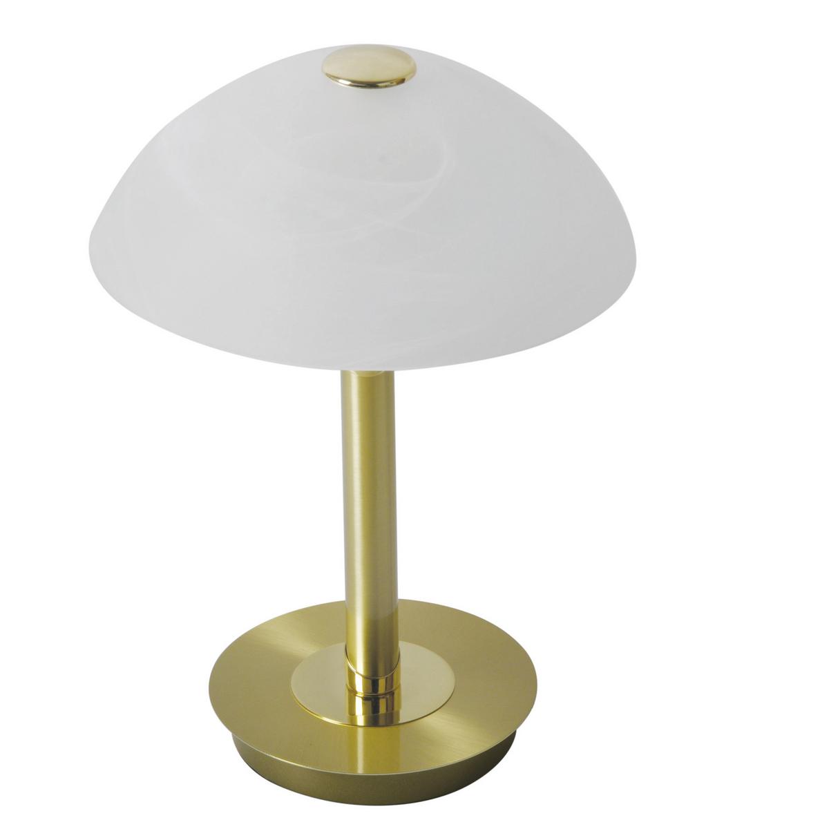 LAMPA STOŁOWA CAMBRIDGE *SBN* - kolor mosiężny/kolor chromowy, Basics, metal/szkło (25,5/37cm) - Novel
