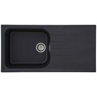 Granitspüle Orlando ca. 100x22,5x50 cm Schwarz - Schwarz, Trend, Stein (100/22,5/50cm) - Respekta