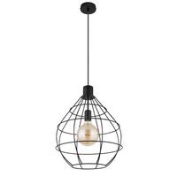 Hängeleuchte Edwin max. 60 Watt - Schwarz, Trend, Metall (37/120cm) - Globo