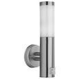 Außenleuchte max. 20 Watt mit Bewegungsmelder 'Serge' - Edelstahlfarben, MODERN, Metall (15,5/7,6/38cm) - Bessagi Garden Außenleuchte max. 20 Watt mit Bewegungsmelder 'Serge' - Edelstahlfarben, MODERN, Metall (15,5/7,6/38cm) - Bessagi Garden