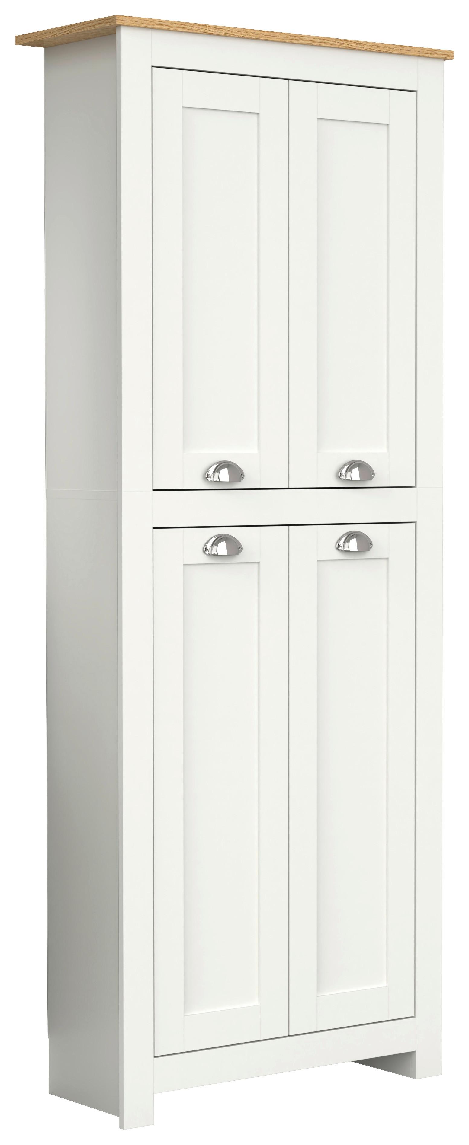 Drehtürenschrank Balusa - Honigeiche/Weiss, Lifestyle, Holzwerkstoff (72/184/31,5cm) - MID.YOU