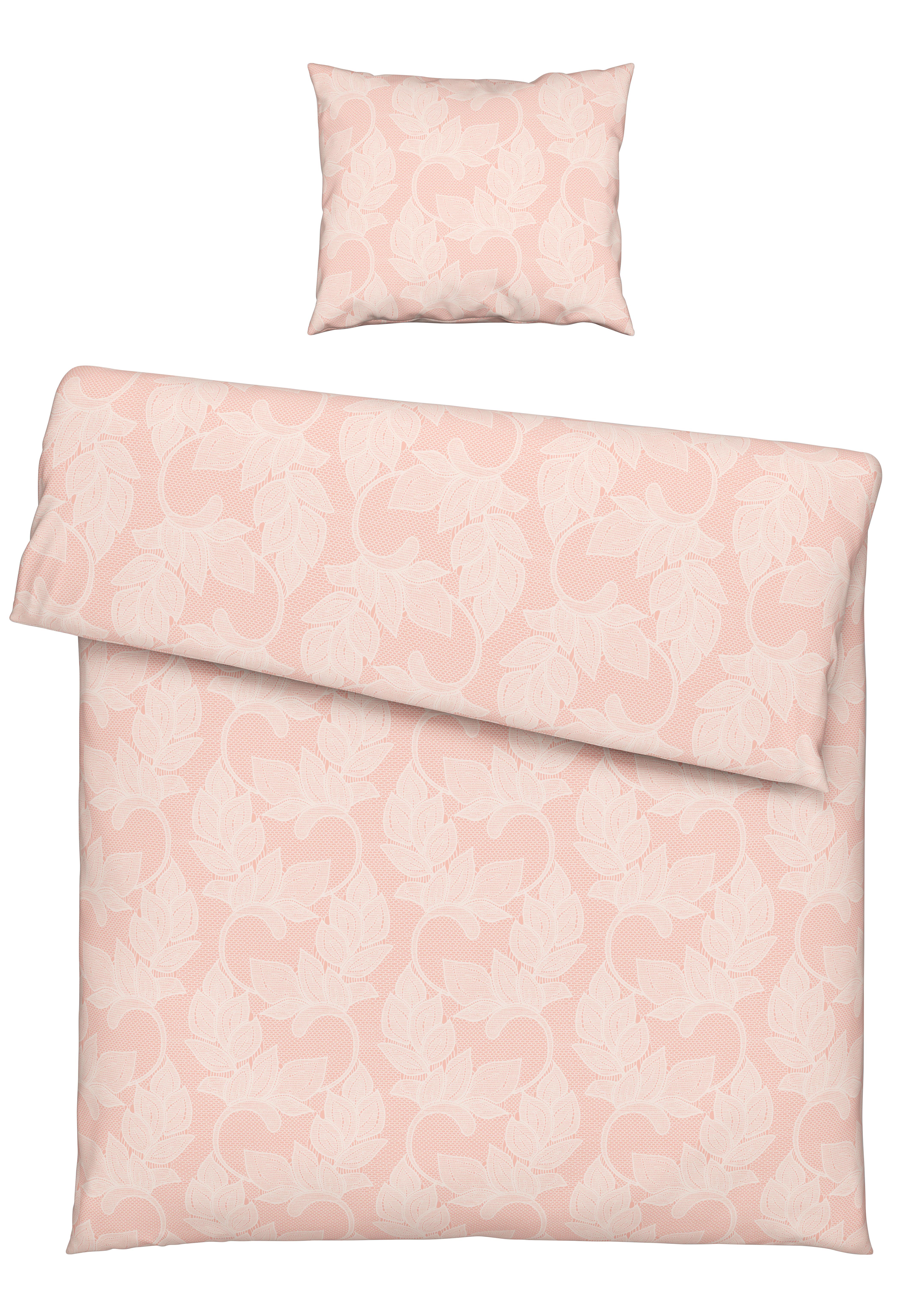 Bettwäsche Emilie in Rosa ca. 160x210cm - Rosa, Konventionell, Textil (160/210cm) - Premium Living