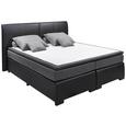Boxspringbett in Schwarz ca. 180x200 cm inkl. Topper - Anthrazit/Schwarz, Basics, Holzwerkstoff/Kunststoff (180/200cm) - Livetastic Boxspringbett in Schwarz ca. 180x200 cm inkl. Topper - Anthrazit/Schwarz, Basics, Holzwerkstoff/Kunststoff (180/200cm) - Livetastic