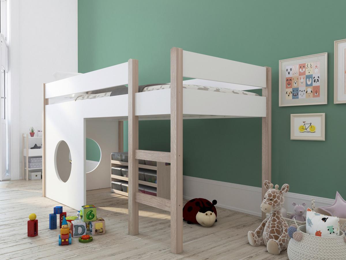 Bettseiten 2-tlg. Weiß - Weiß, Design, Holzwerkstoff (90/90/2,5cm) - Livetastic