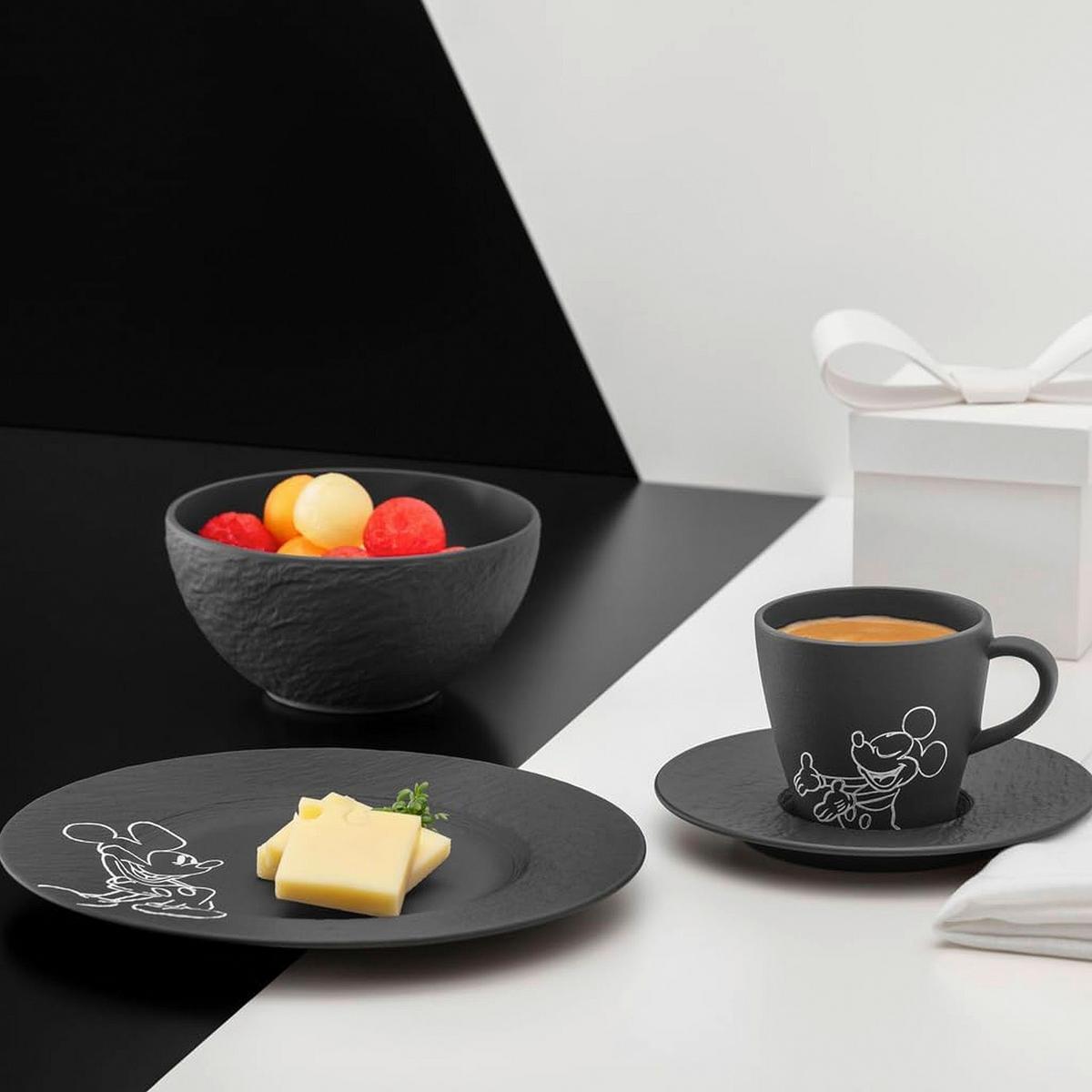 SERWIS ŚNIADANIOWY MANUFACTURE ROCK VILLEROY&BOCH - czarny, Basics, ceramika - Villeroy & Boch
