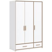 Ruhásszekrény Modera - natúr színű/fehér, Modern, műanyag/faalapú anyag (138/214/61cm)