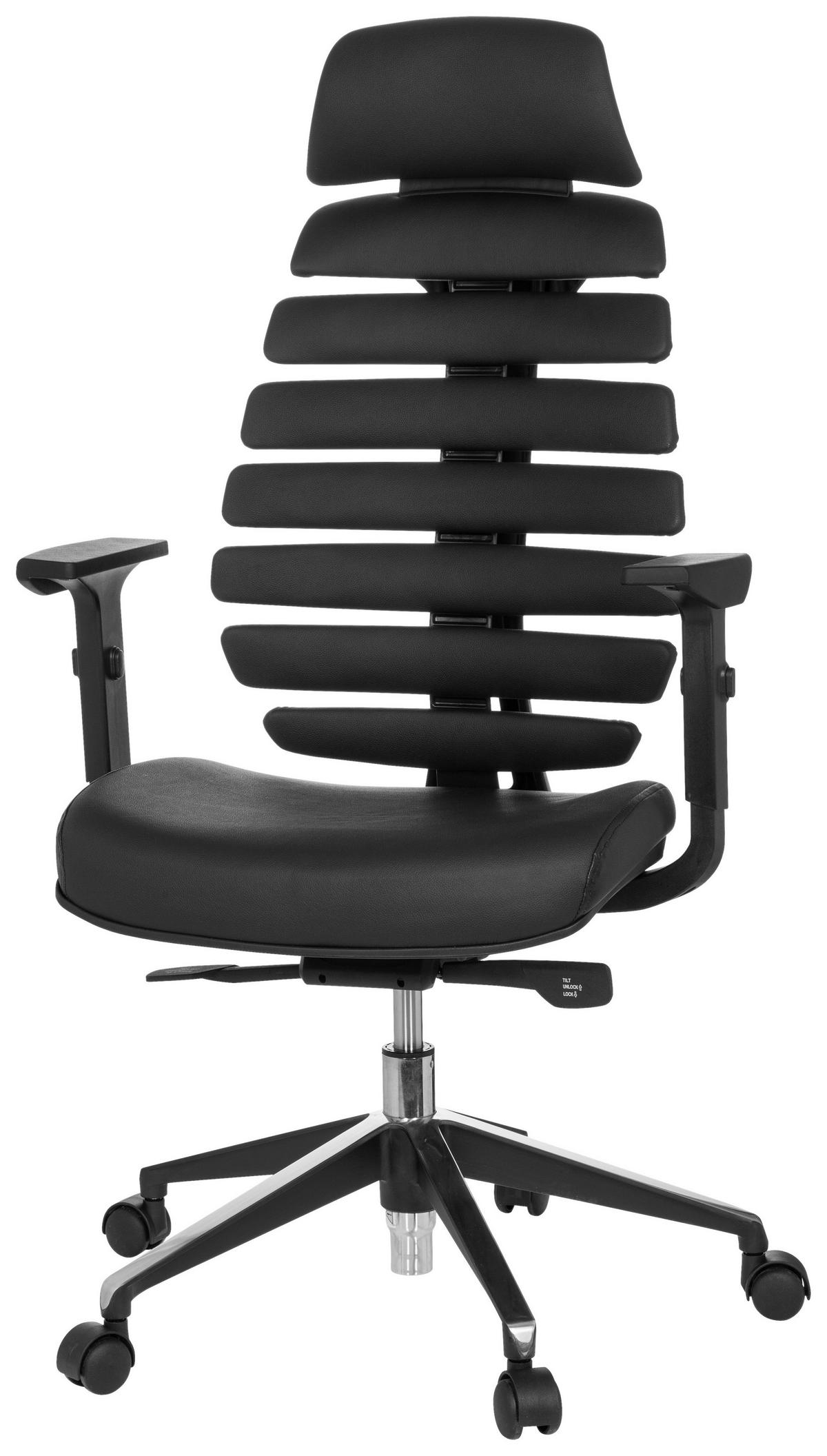 Pisarniški Stol Ergo Line Ii Pro, Črna - črna/barve aluminija, Moderno, kovina/umetna masa (65/131/53cm) - MID.YOU