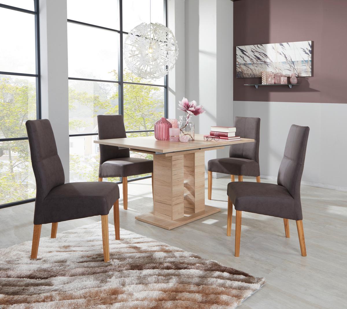 Raztegljiva Miza Helena, Barva Hrasta, 140-220 X 90 Cm - barve hrasta, Konvencionalno, leseni material (140-220/76/90cm) - Mömax