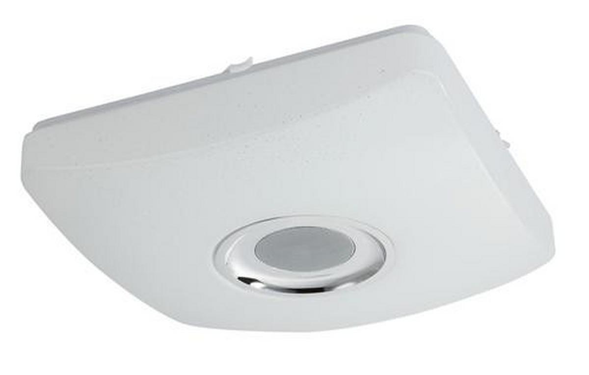 Stropna Led-svetilka Ayleen, S Sijalko - barve kroma/bela, Basics, kovina/umetna masa (36,5/36,5/9cm) - Globo