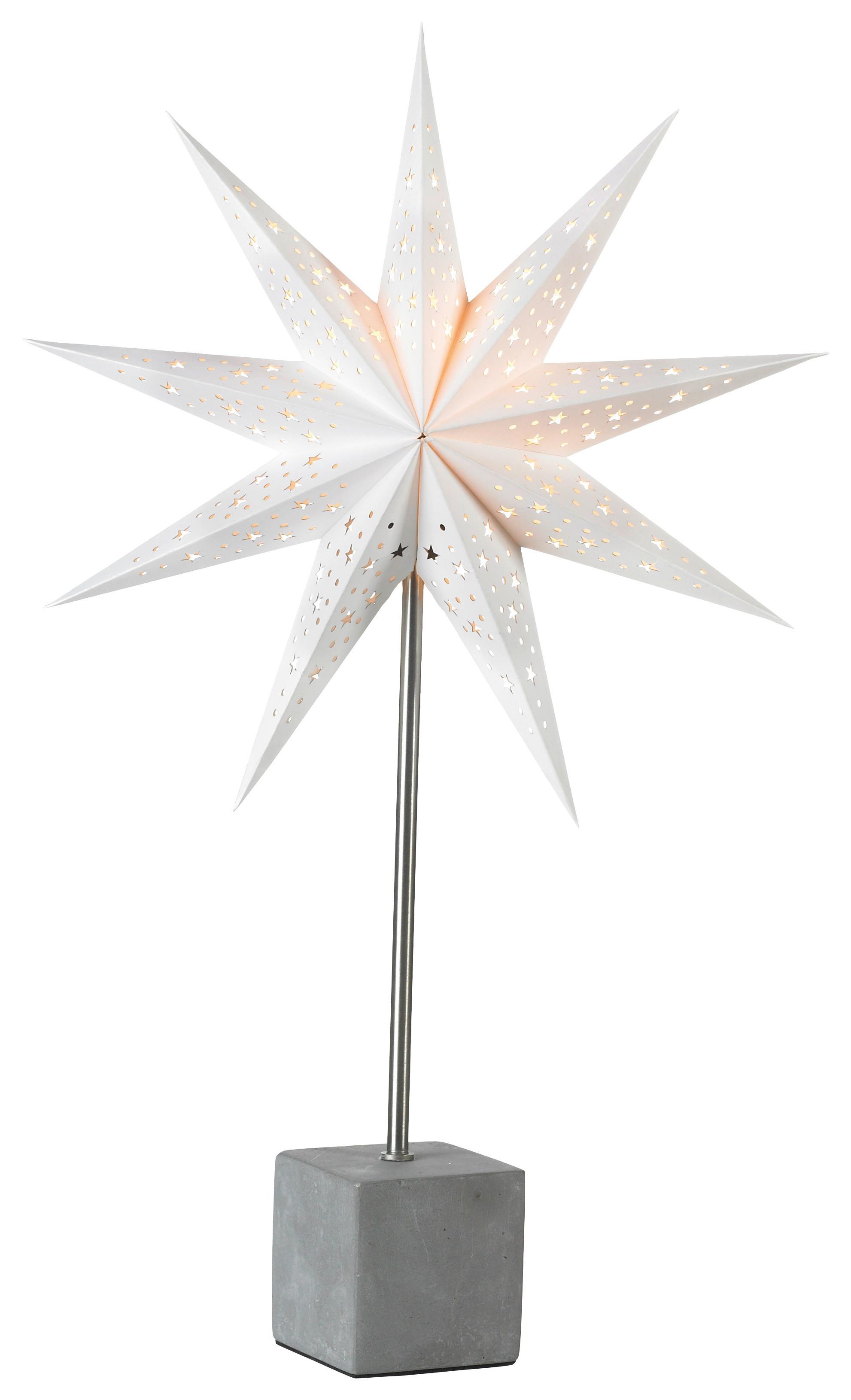 Dekostern Hard Tablestar Grau max. 25 Watt - Grau, Basics, Papier/Stein (10/35/58cm) - Markslöjd