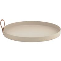 Dísztál Maisy - bézs, Modern, bőr/fém (30/2,5cm) - Mömax