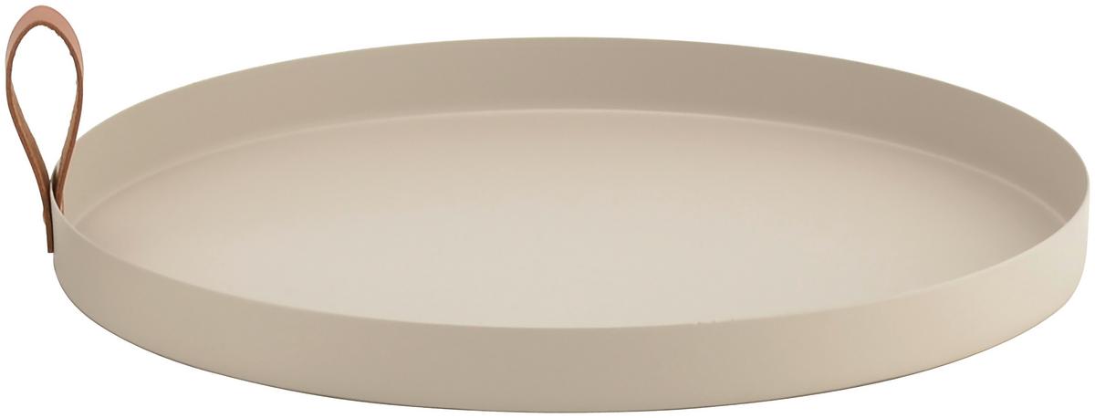 Dísztál Maisy - bézs, Modern, bőr/fém (30/2,5cm) - Mömax