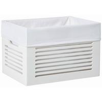 KOSZ DO REGAŁU HSQ12-3RECT 'L' - biały, Design, drewno (36/25/23cm) - Landscape