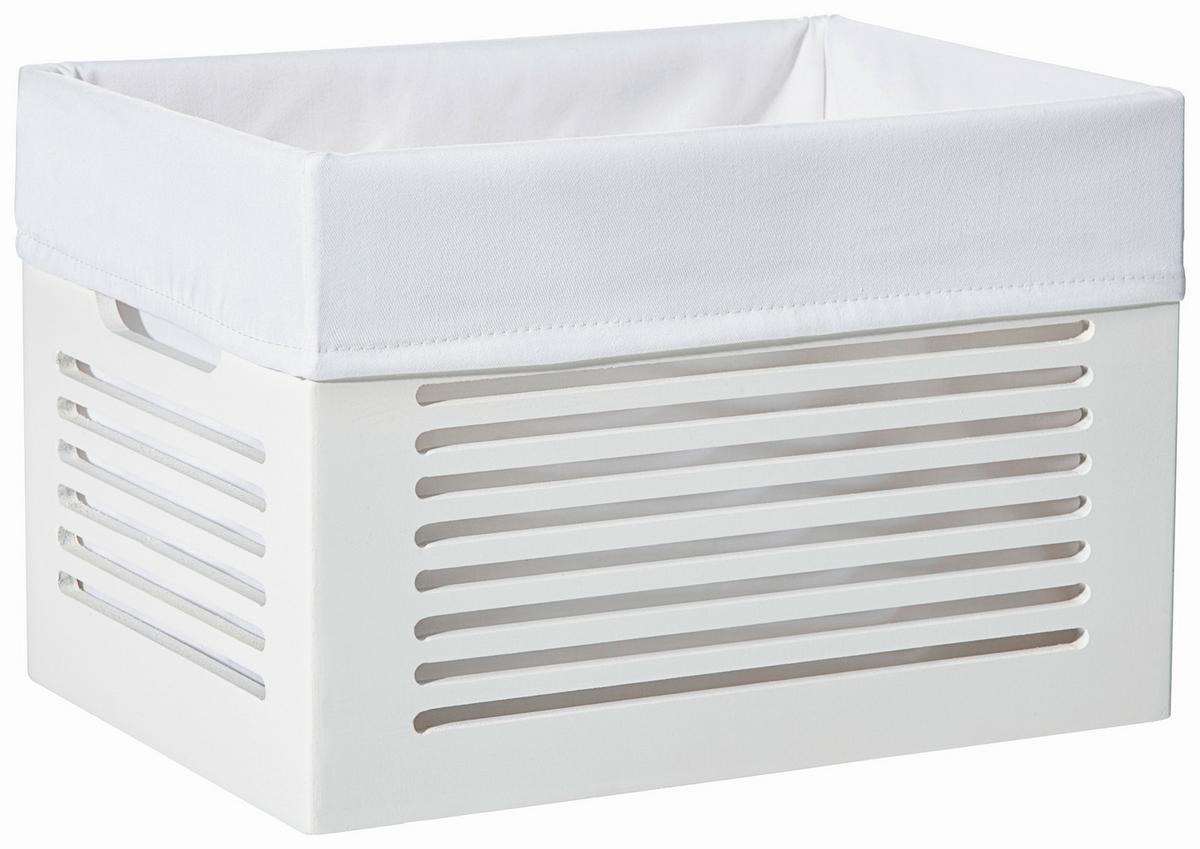 KOSZ DO REGAŁU HSQ12-3RECT 'L' - biały, Design, drewno (36/25/23cm) - Landscape