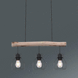 Hängeleuchte Gidi max. 40 Watt - Schwarz, ROMANTIK / LANDHAUS, Holz/Holzwerkstoff (60/114-209/13,6cm) - Modern Living Hängeleuchte Gidi max. 40 Watt - Schwarz, ROMANTIK / LANDHAUS, Holz/Holzwerkstoff (60/114-209/13,6cm) - Modern Living