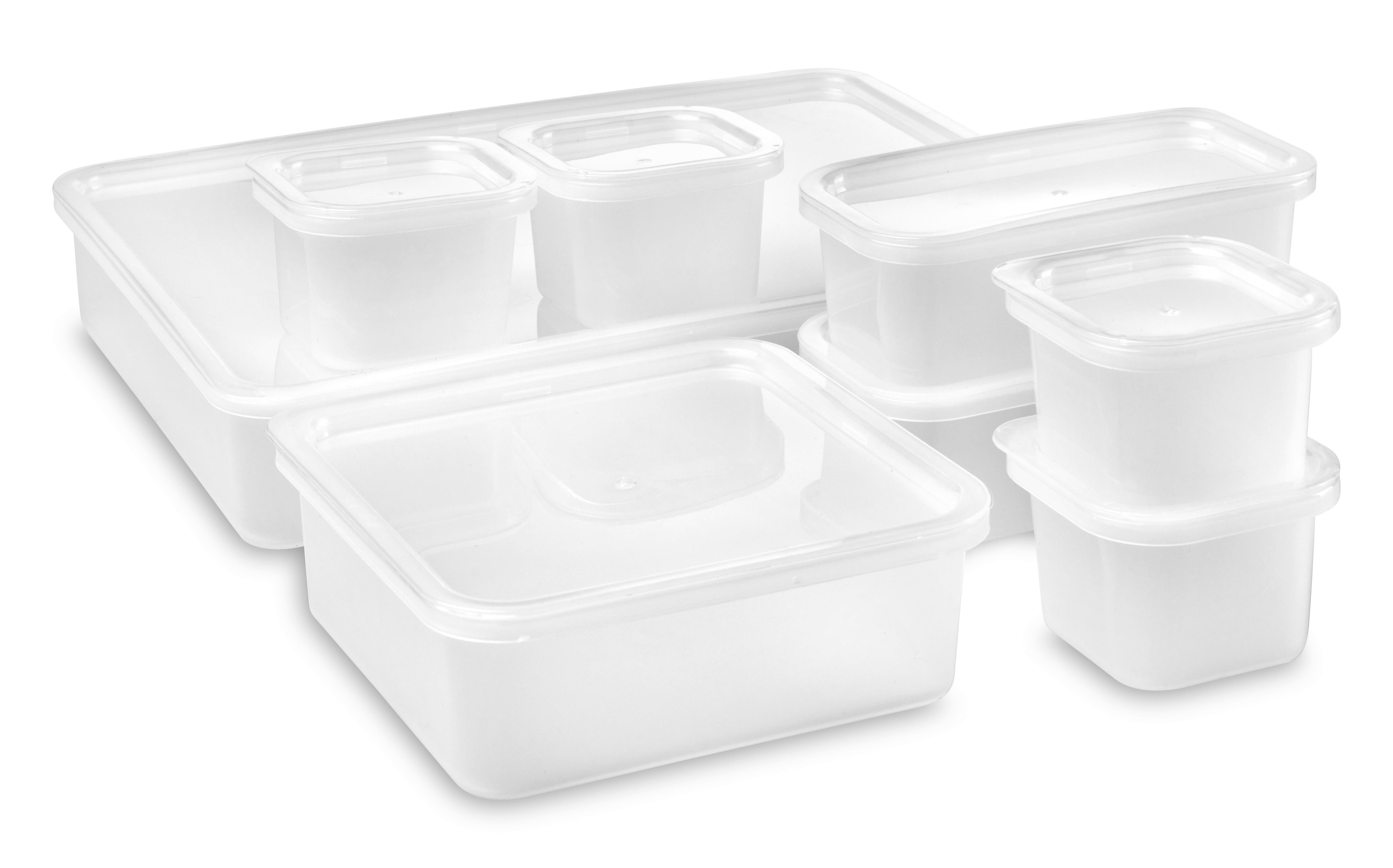 Set Posuda Za Zalihe 8/1 Frige - bijela, Konvencionalno, plastika (32/5/23cm) - Modern Living