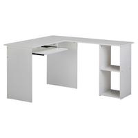 Kotna Pisalna Miza Wohnling - bela, Moderno, leseni material (120/140/75,5cm) - MID.YOU
