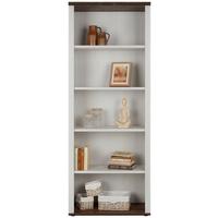 Regal in Weiss/Dunkelbraun - Weiss/Dunkelbraun, Romantik / Landhaus, Holzwerkstoff (76/202/38cm) - Zandiara