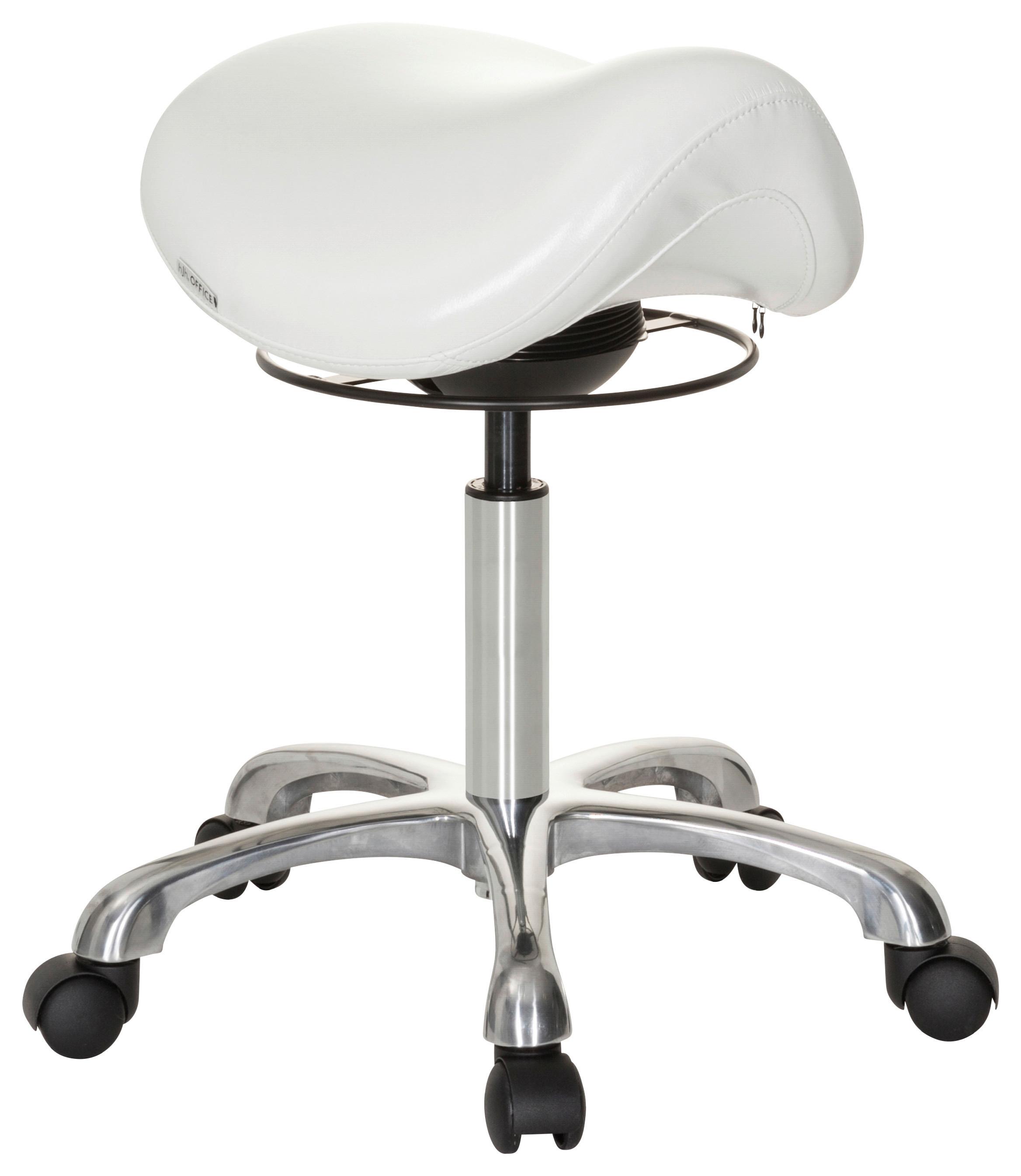 Pisarniški Stolček Ortho Sit, Bela - srebrne barve/bela, Basics, kovina/umetna masa (56/54/56cm) - MID.YOU