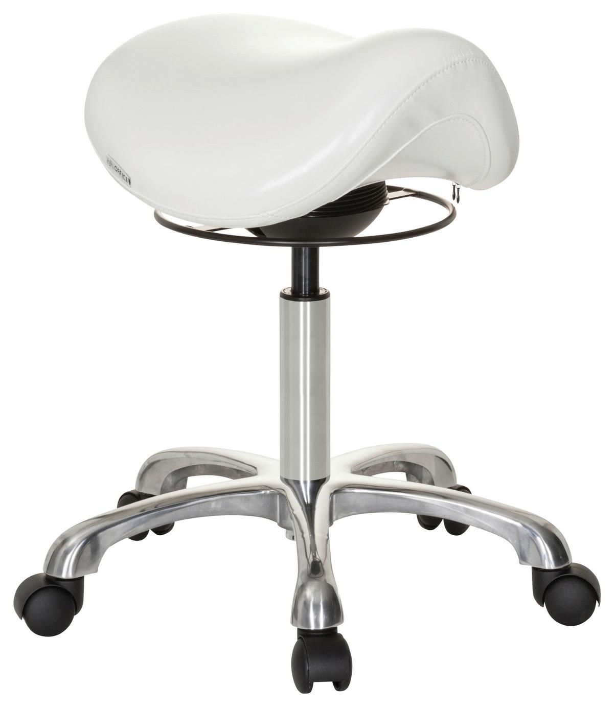 Pisarniški Stolček Ortho Sit, Bela - srebrne barve/bela, Basics, kovina/umetna masa (56/54/56cm) - MID.YOU