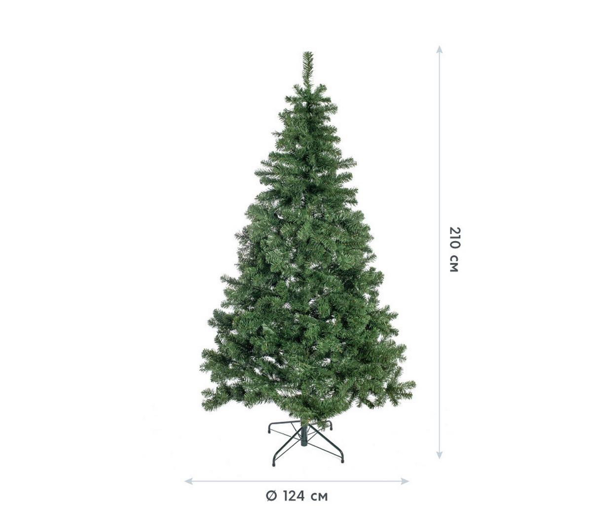 Weihnachtsbaum Evergreen Oxford Waldgrün H: ca. 210cm - Waldgrün, Basics, Kunststoff/Metall (124/210cm)