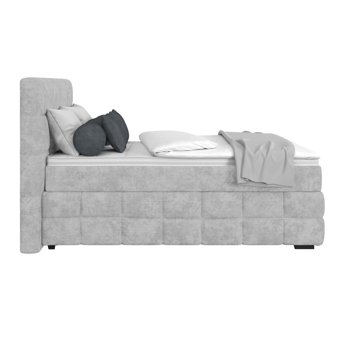 PAT BOX VEGA - gri deschis/alb, Trend, lemn/textil (120/200cm) - Modern Living