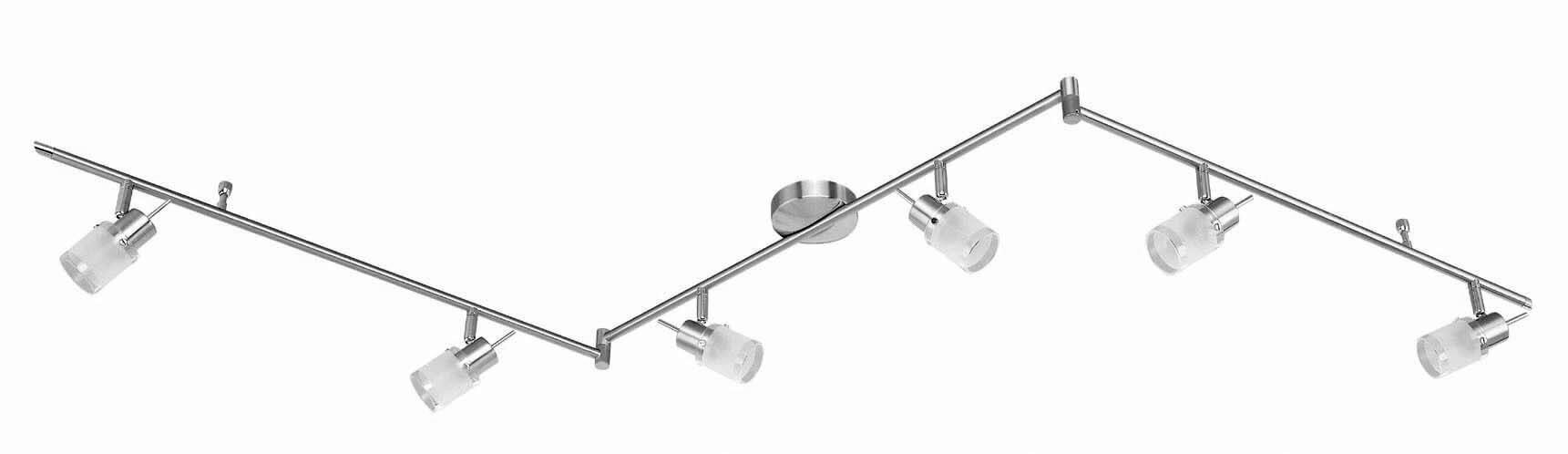 Deckenleuchte Moritz max. 28 Watt - Weiß/Nickelfarben, Design, Glas/Metall (195/16/17,5cm) - Xora