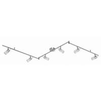 Deckenleuchte Moritz max. 28 Watt - Weiß/Nickelfarben, Design, Glas/Metall (195/16/17,5cm) - Xora