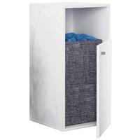 Spodnja Omarica Dreso, Bela - srebrne barve/bela, Moderno, umetna masa/leseni material (40/74/39cm) - MID.YOU