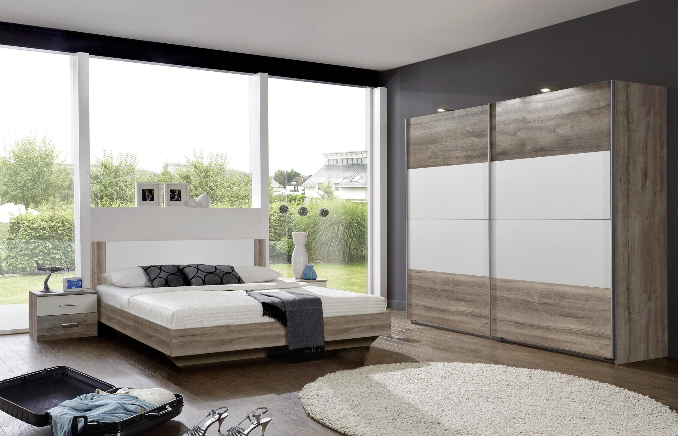Schlafzimmer In Weiss Eichefarbe Franziska Online Kaufen Momax 